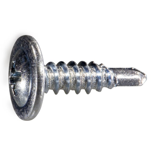 Midwest Fastener Self-Drilling Screw, #8 x 5/8 in, Zinc Plated Steel Truss Head Phillips Drive, 100 PK 54838 - main